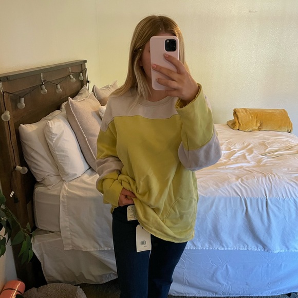 NWT Free People Jordan Colorblock Fleece Pullover - Picture 4 of 8